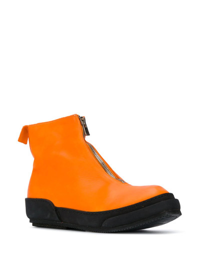 Guidi color-block front-zip boots outlook