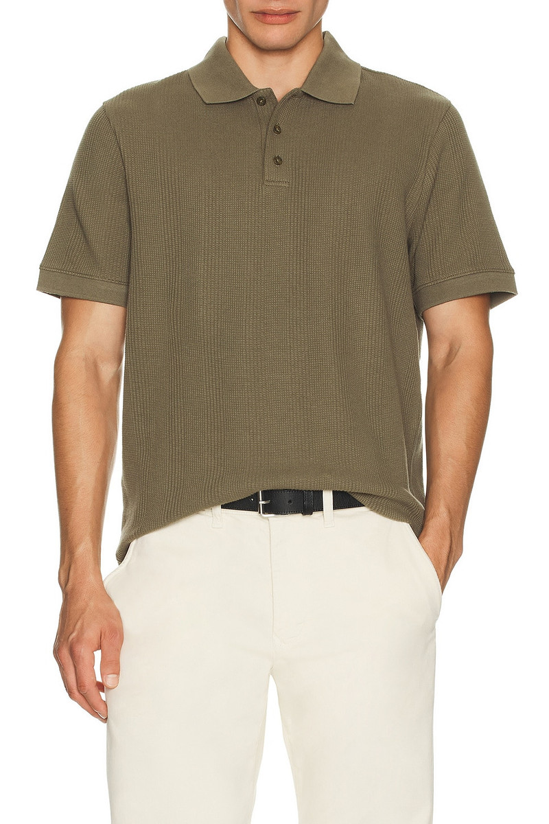 Vince Variegated Textured Polo outlook