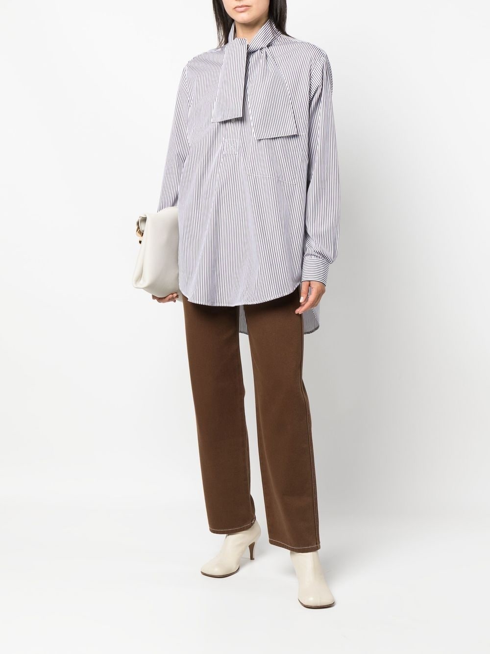 striped poplin shirt - 2