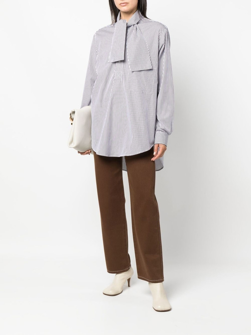 Plan C striped poplin shirt outlook