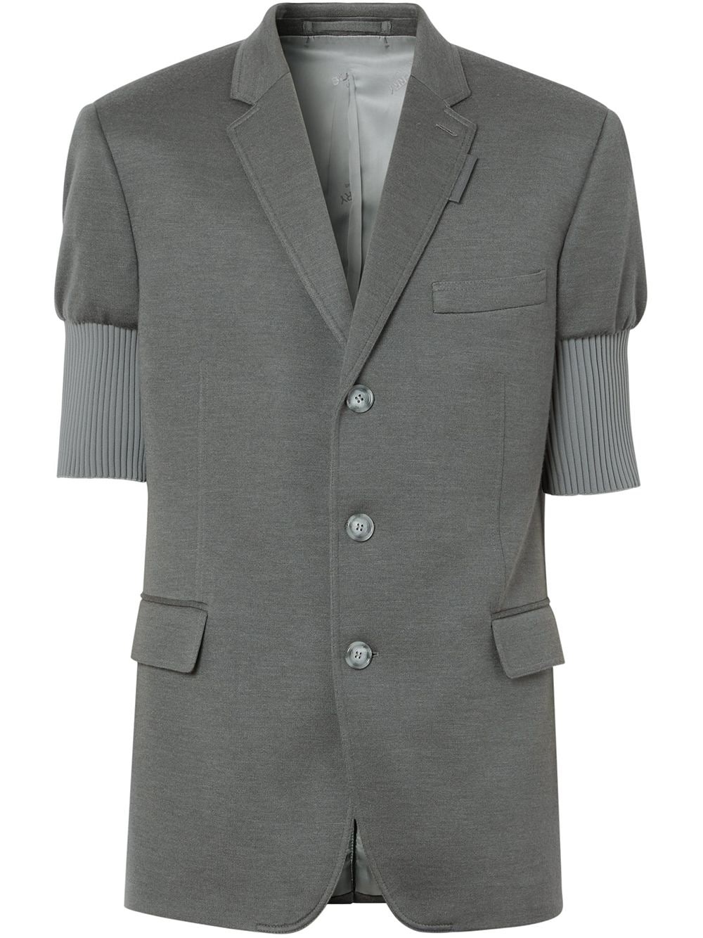 slim-fit panelled-sleeve blazer - 1