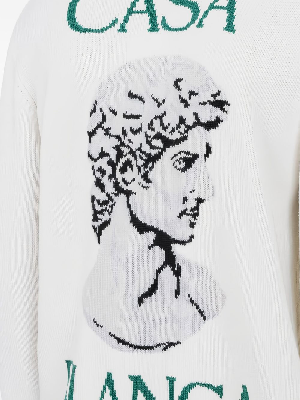 logo-jacquard zip-up cardigan - 5