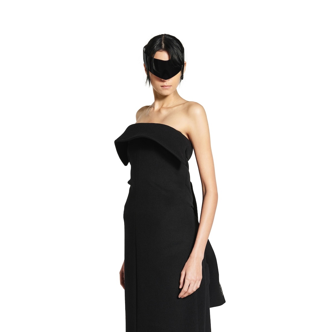Women's Coat Bustier Dress in Black - 5