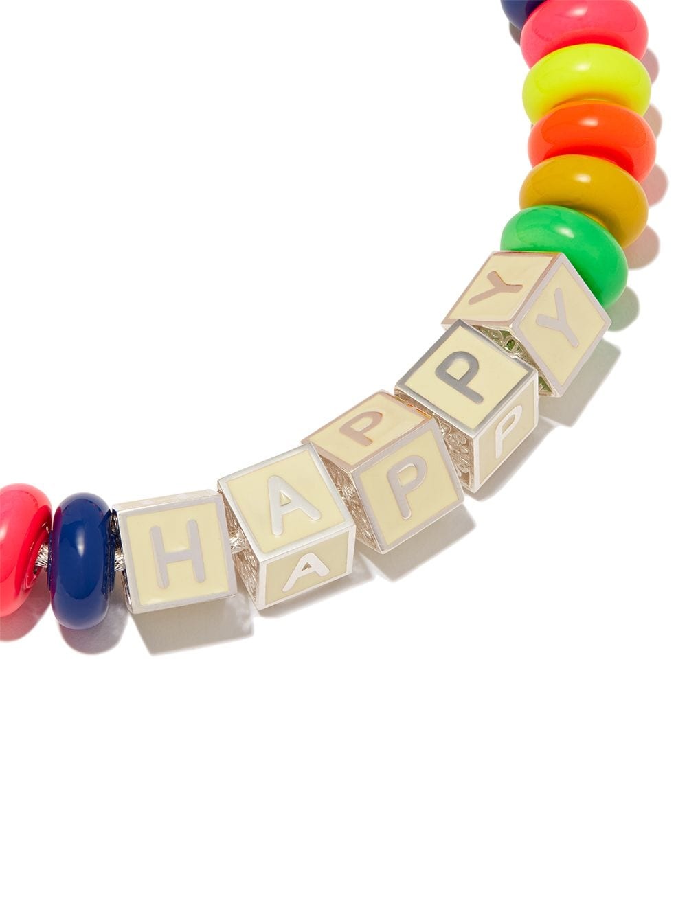 sterling silver Happy beaded necklace - 2