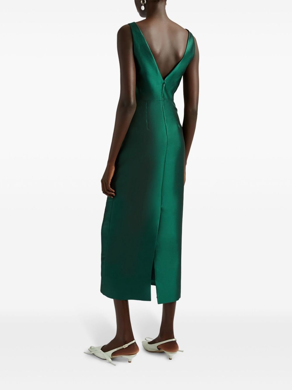 tailored sleeveless midi dress - 4