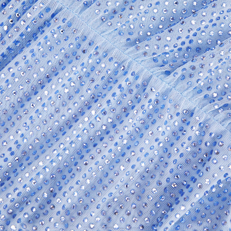 Light Blue Rhinestone Mesh Top 5