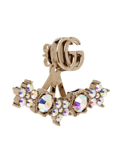 GUCCI Gold Crystal Double G Single Earring outlook