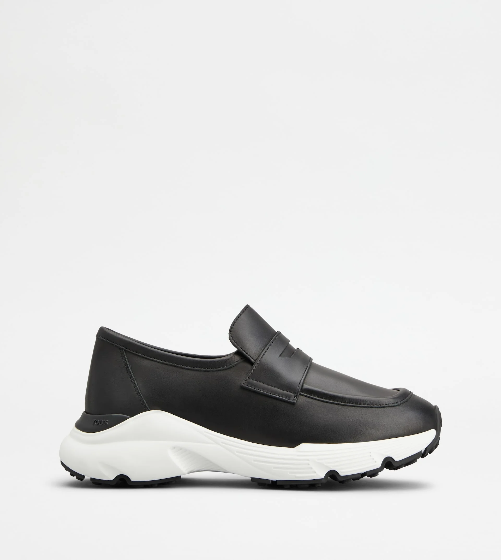 SPORTY LOAFERS IN LEATHER - BLACK - 1