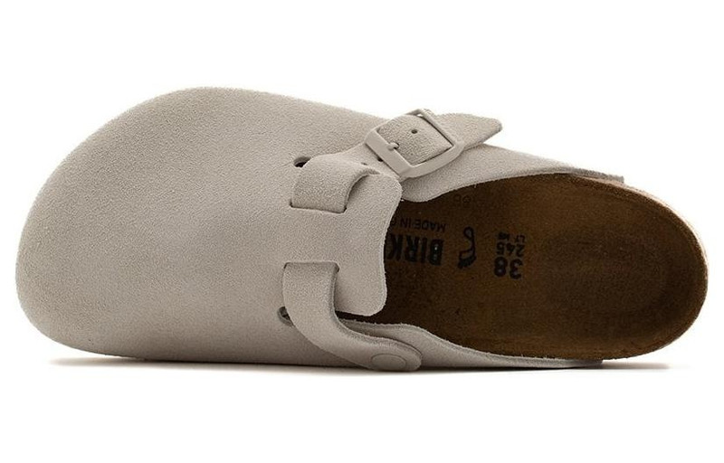Birkenstock Boston Suede Leather Sandals 'Antique White' 1024731 3