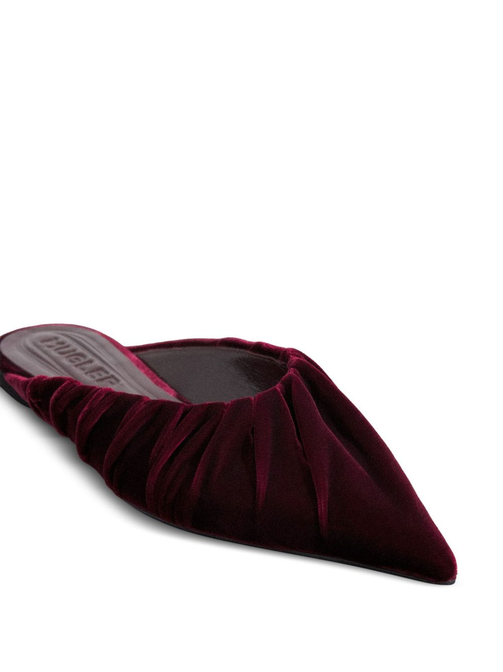 pleated pointed-toe flat mules - 3