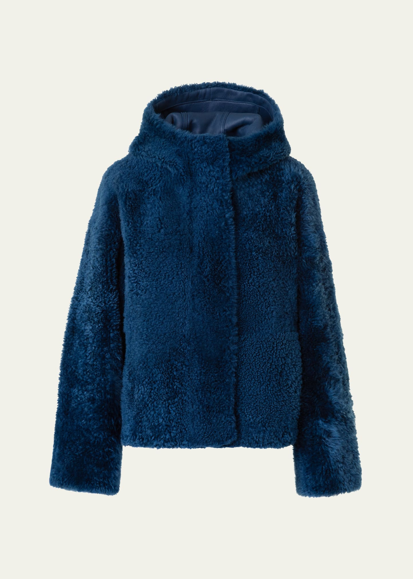 Gracie Lamb Shearling Hooded Jacket - 1