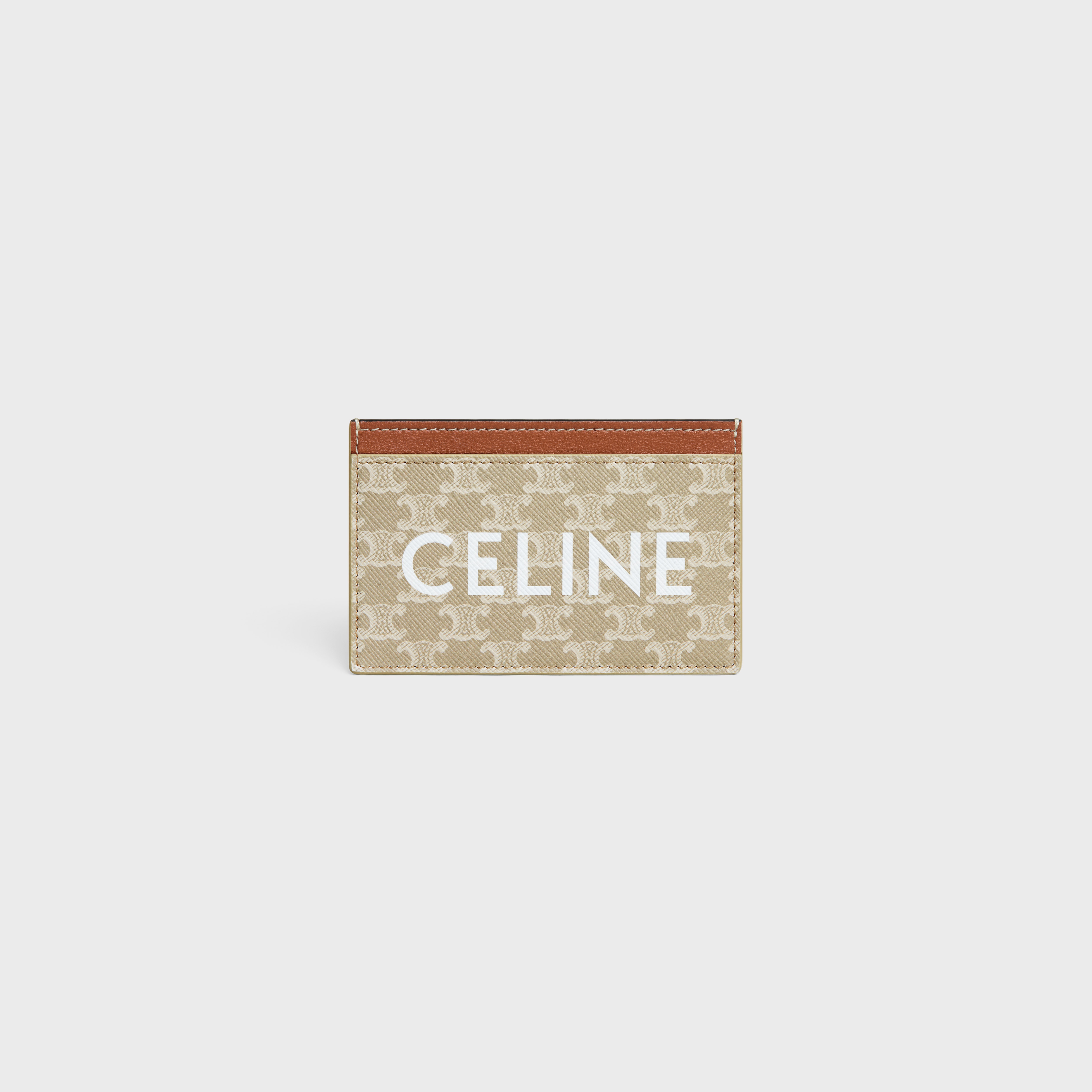 Card holder in TRIOMPHE CANVAS WITH CELINE PRINT - 1