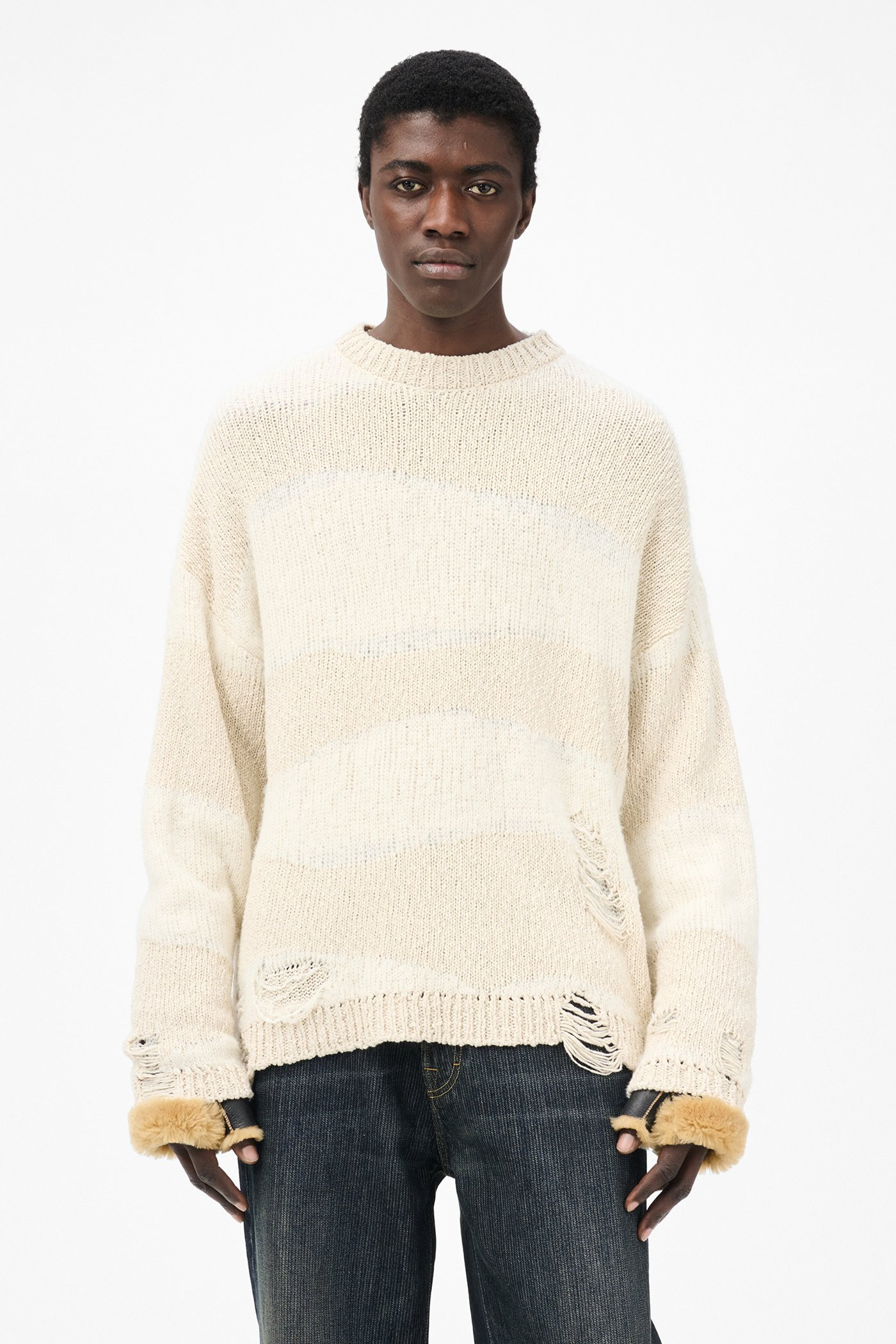 Popover Roundneck White Destructive Wave - 3
