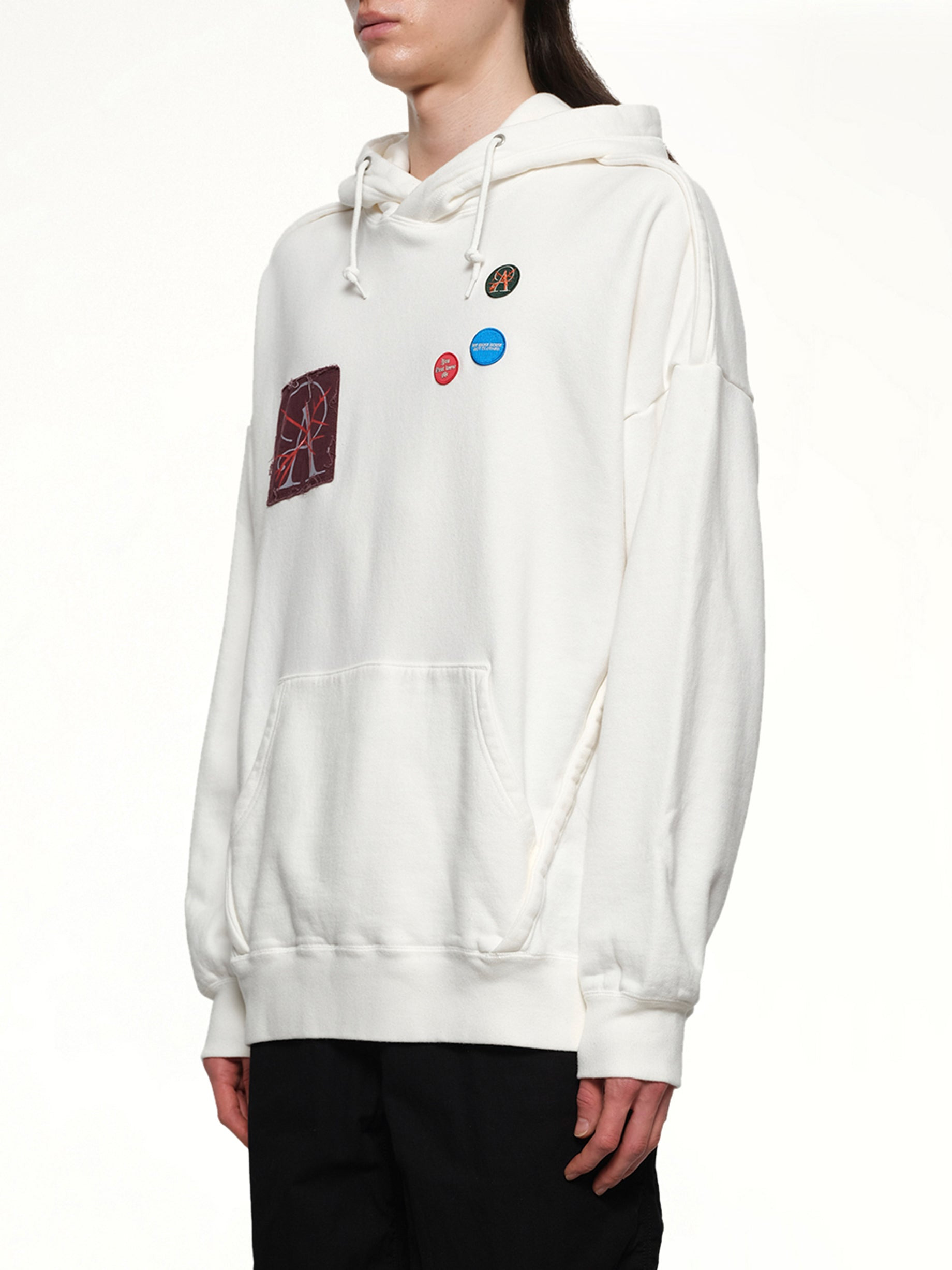 Patches Hoodie in White - 3
