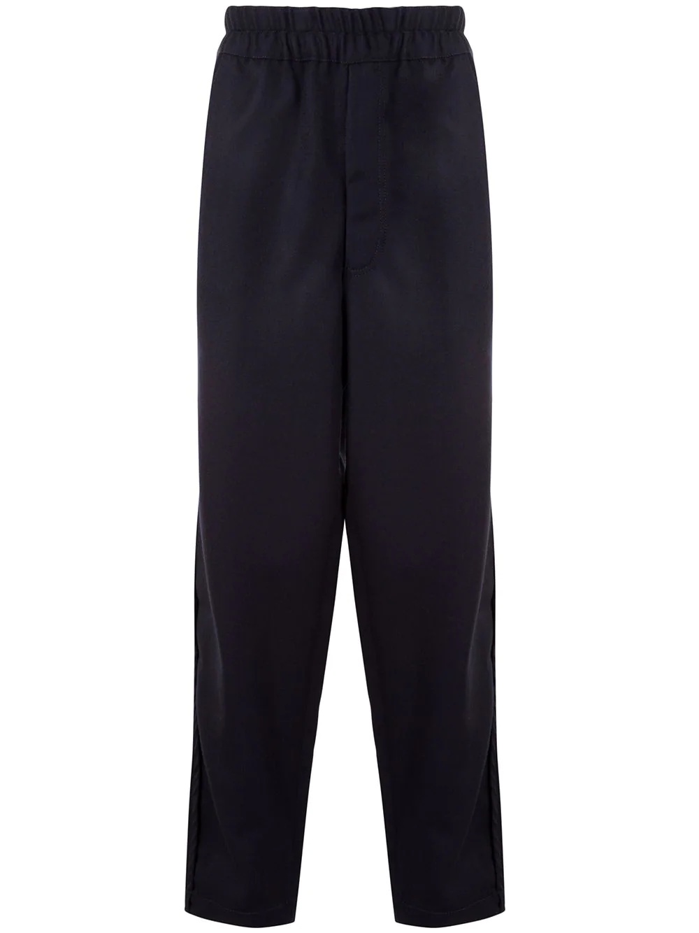 elastic-waist tapered trousers - 1