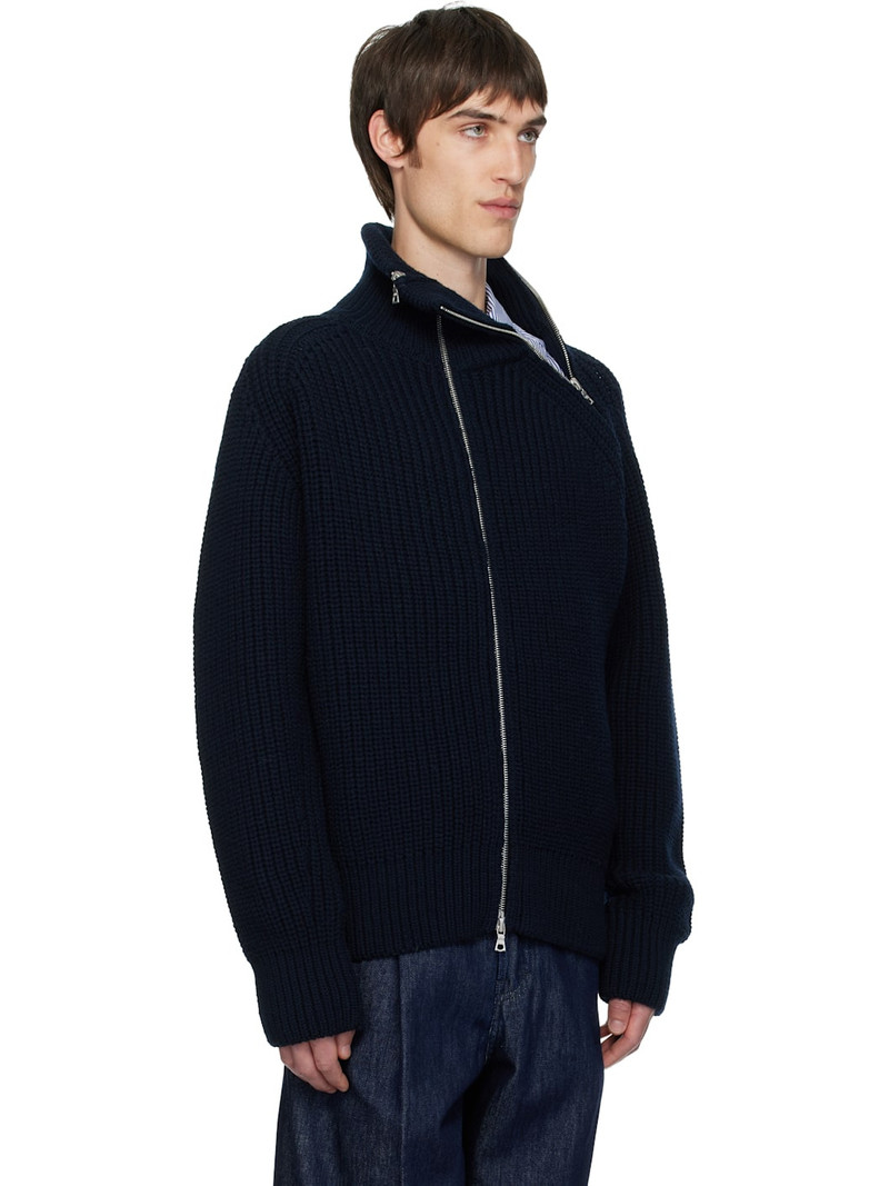 Black Zipped Wool Jacket 2
