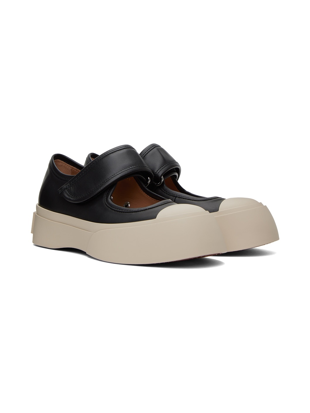 Black Pablo Mary Jane Ballerina Flats - 4
