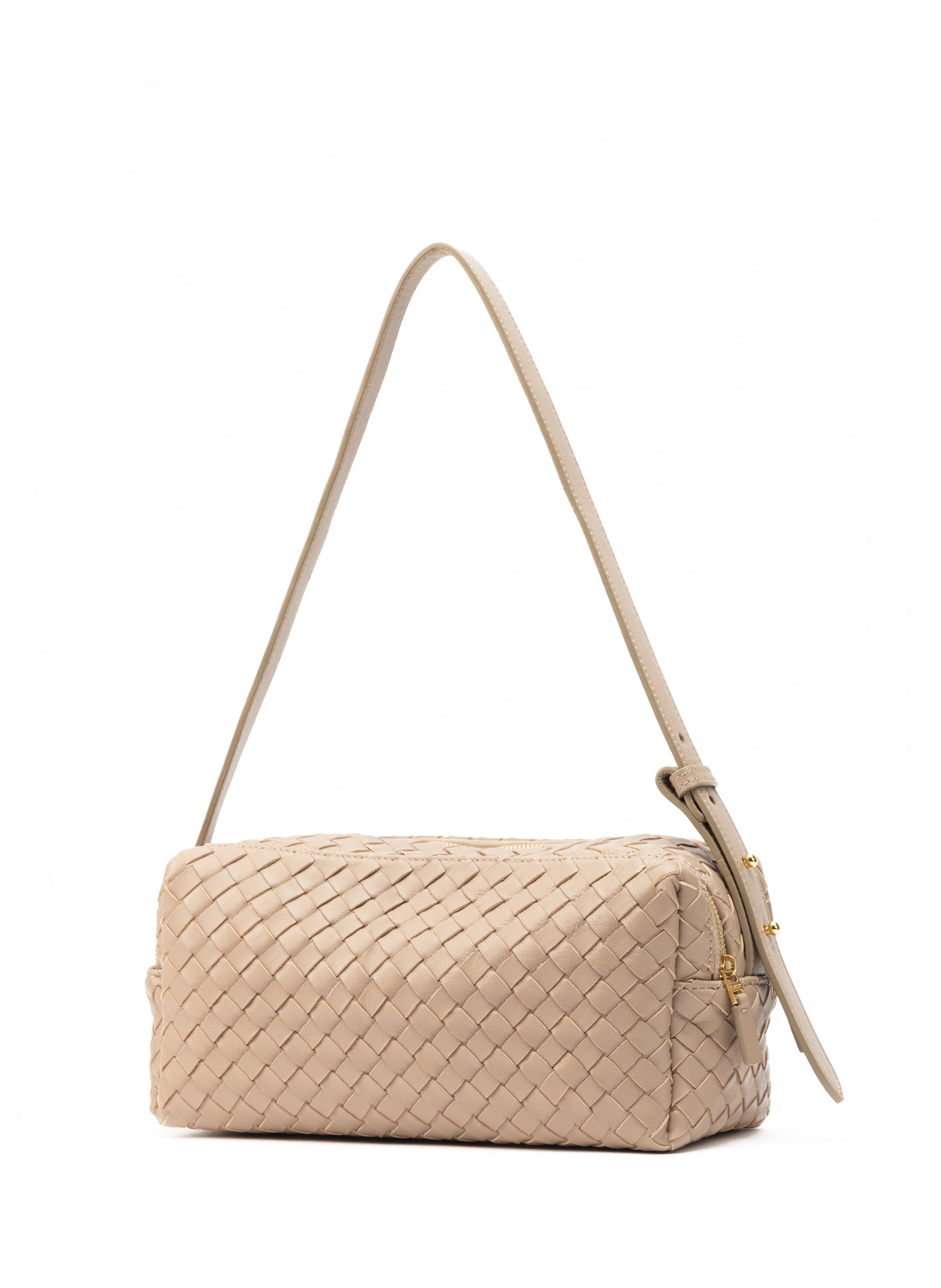 Trousse Woven Leather Taupe - 3