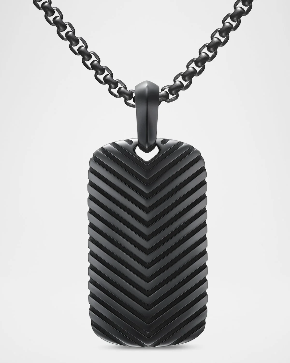 Men's Chevron Tag Enhancer in Titanium, 34mm - 1