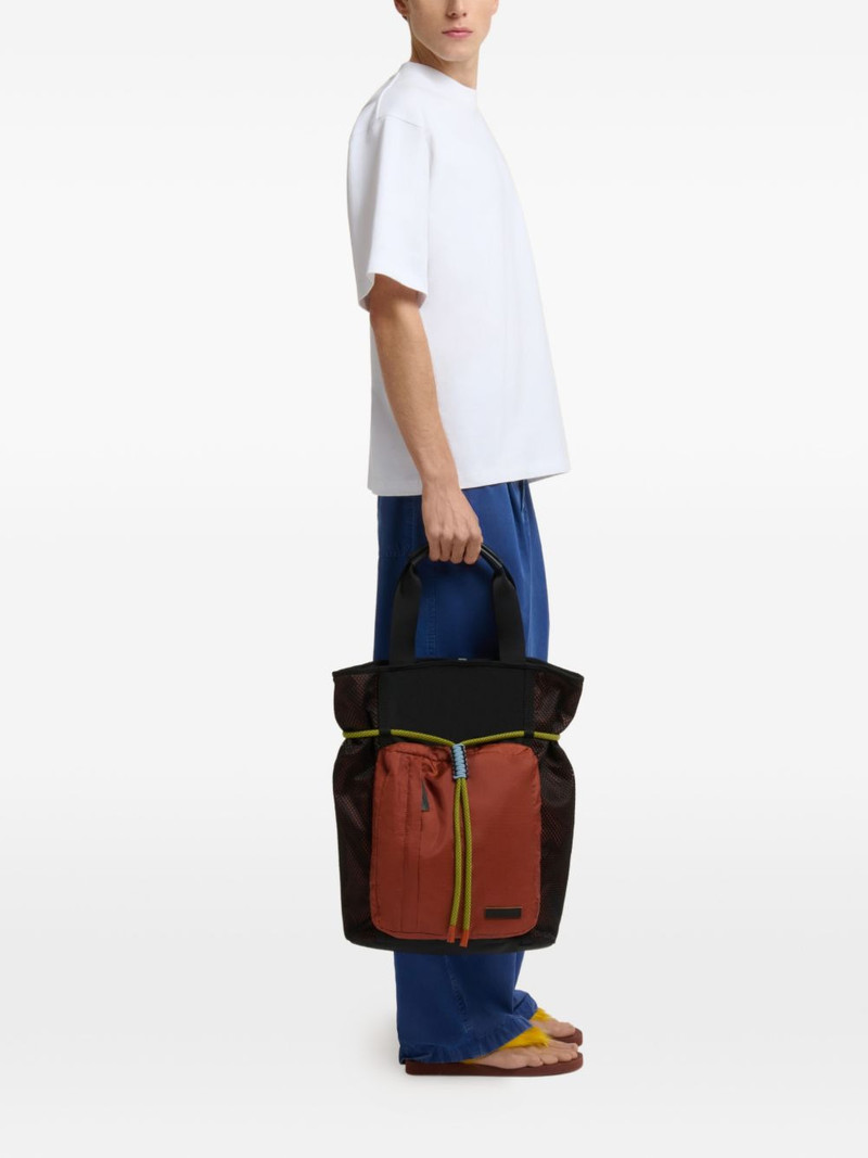 Marni mesh-panels tote bag outlook