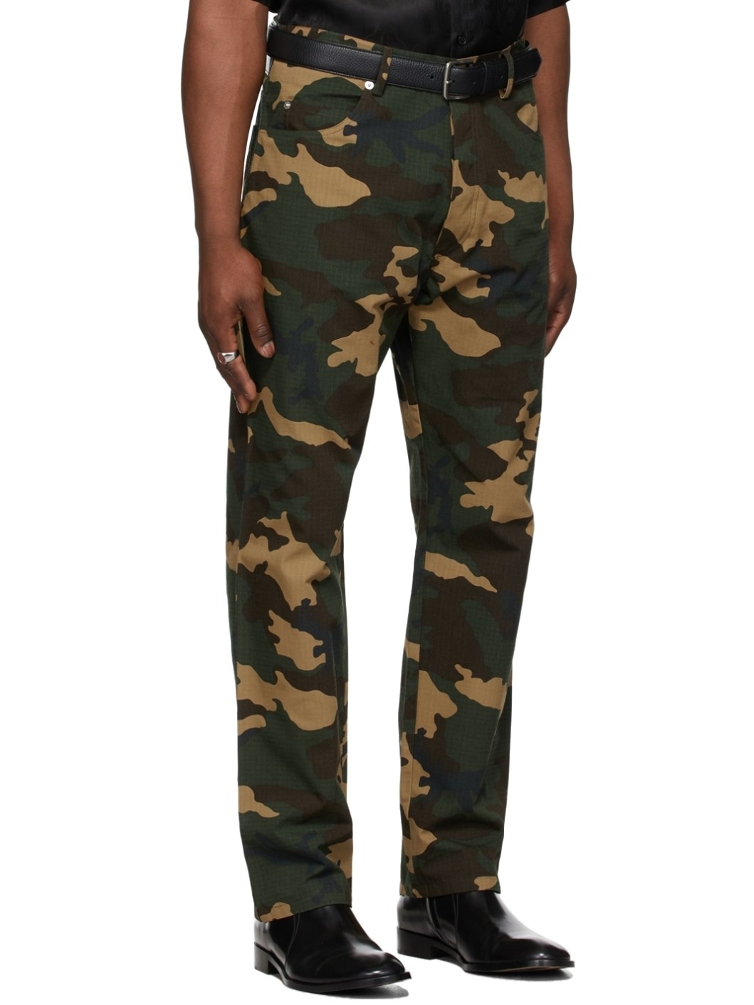 SSENSE Exclusive Green Camo Straight-Leg Jeans - 2