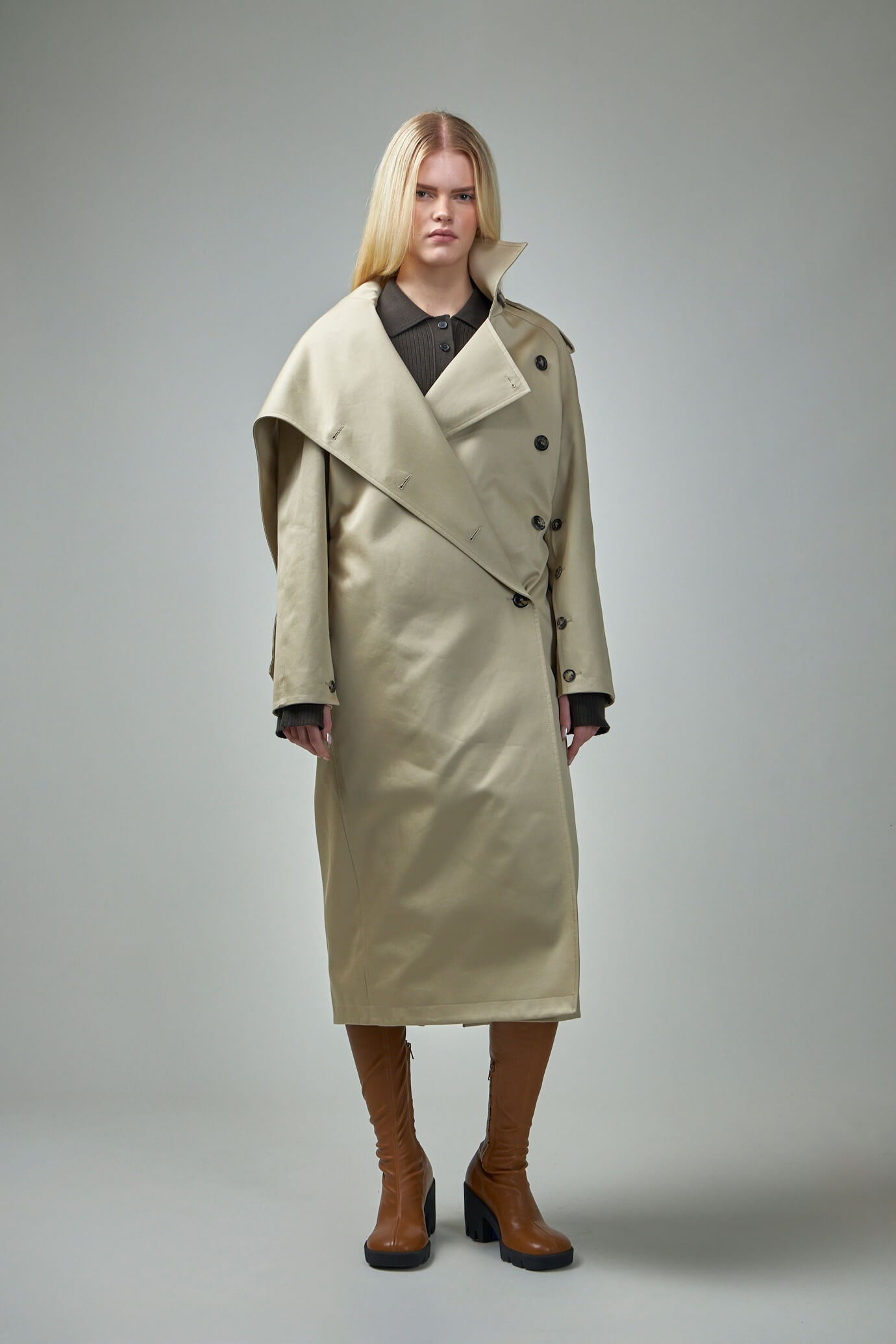 Oblique Trench Coat - 6