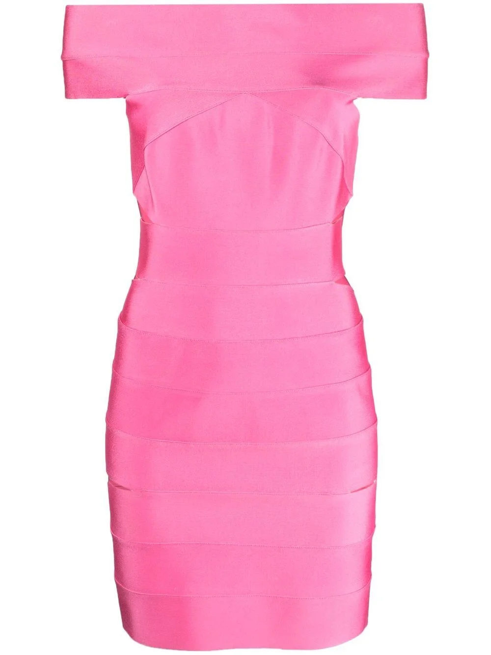 off-shoulder bandage minidress - 1
