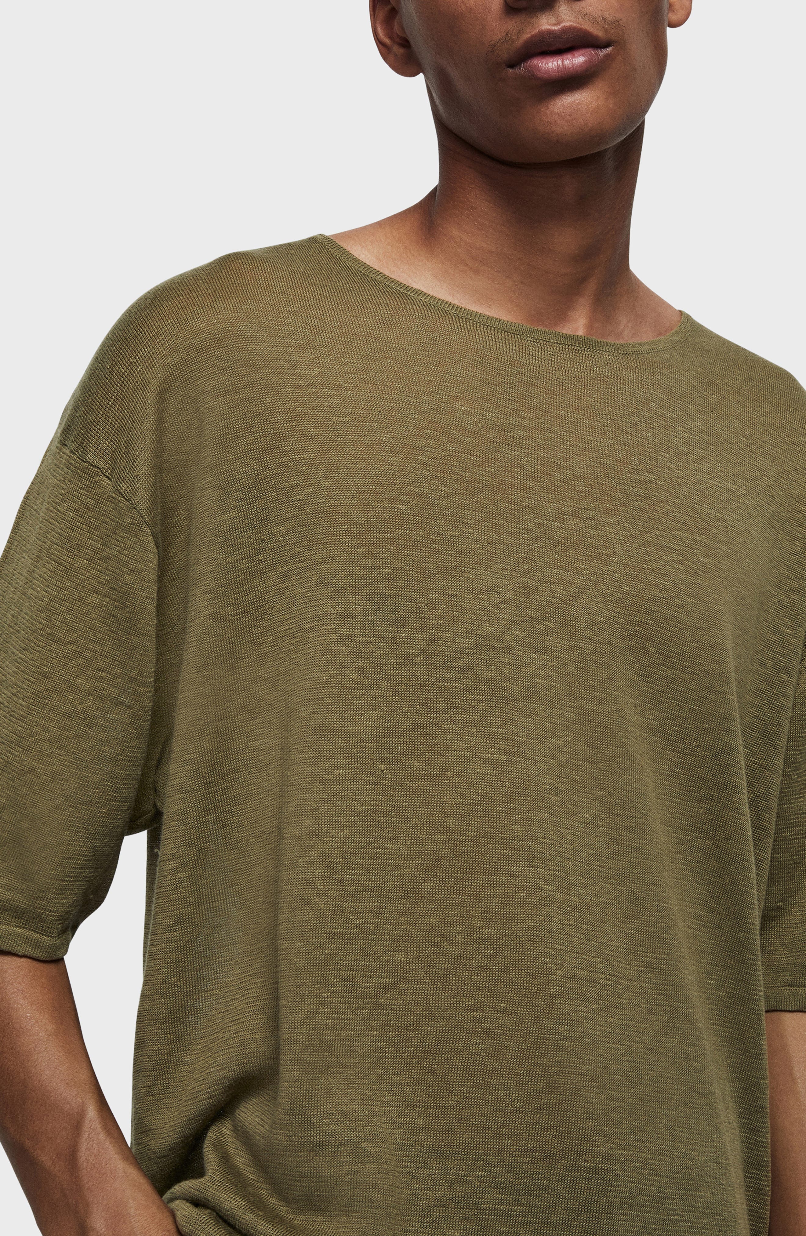 Kerwin Oversize Stripe Linen T-Shirt - 4