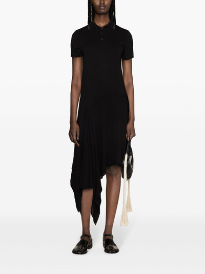 Yohji Yamamoto asymmetric midi polo dress outlook