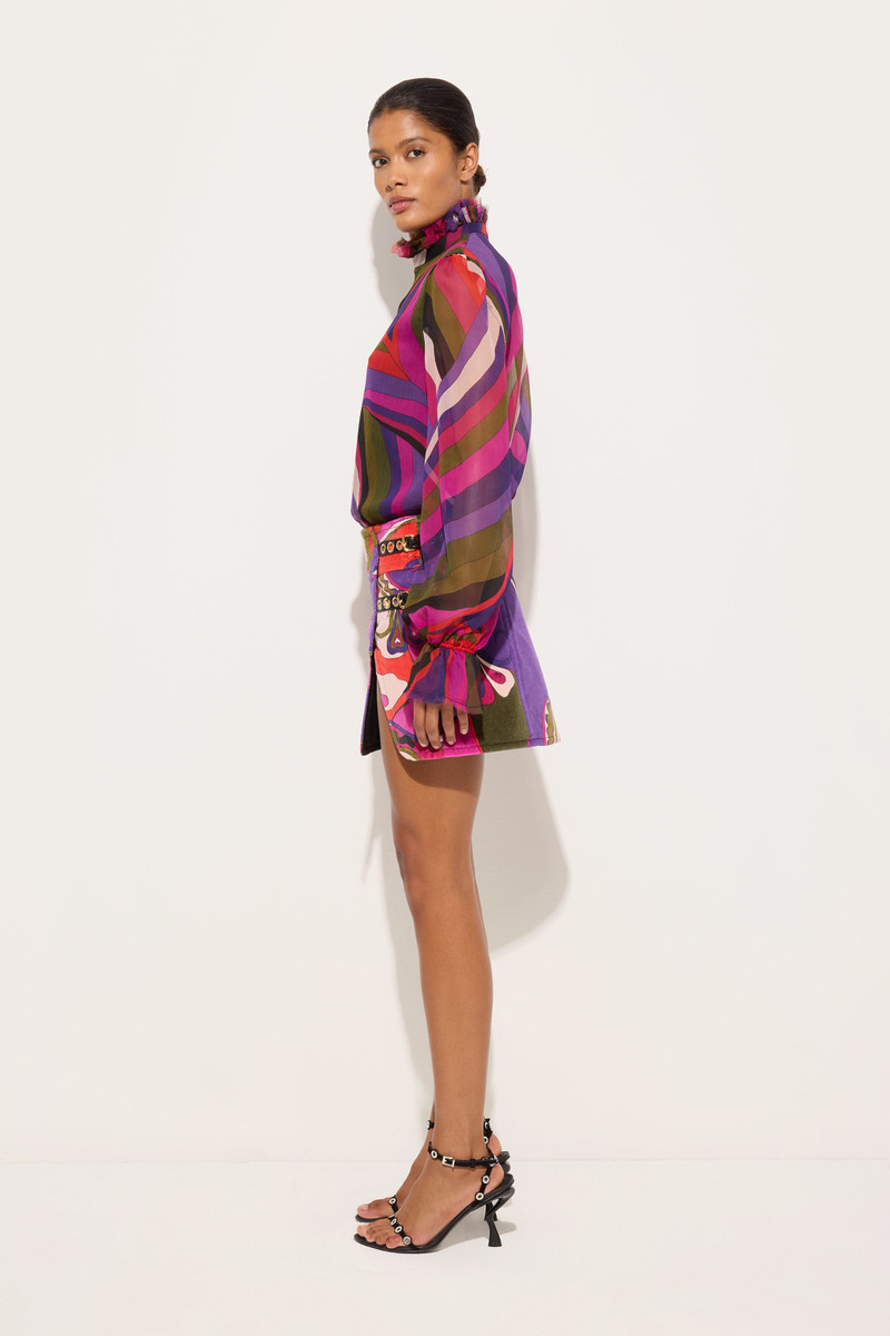 ORCHIDEE PRINT MINI SKIRT 3