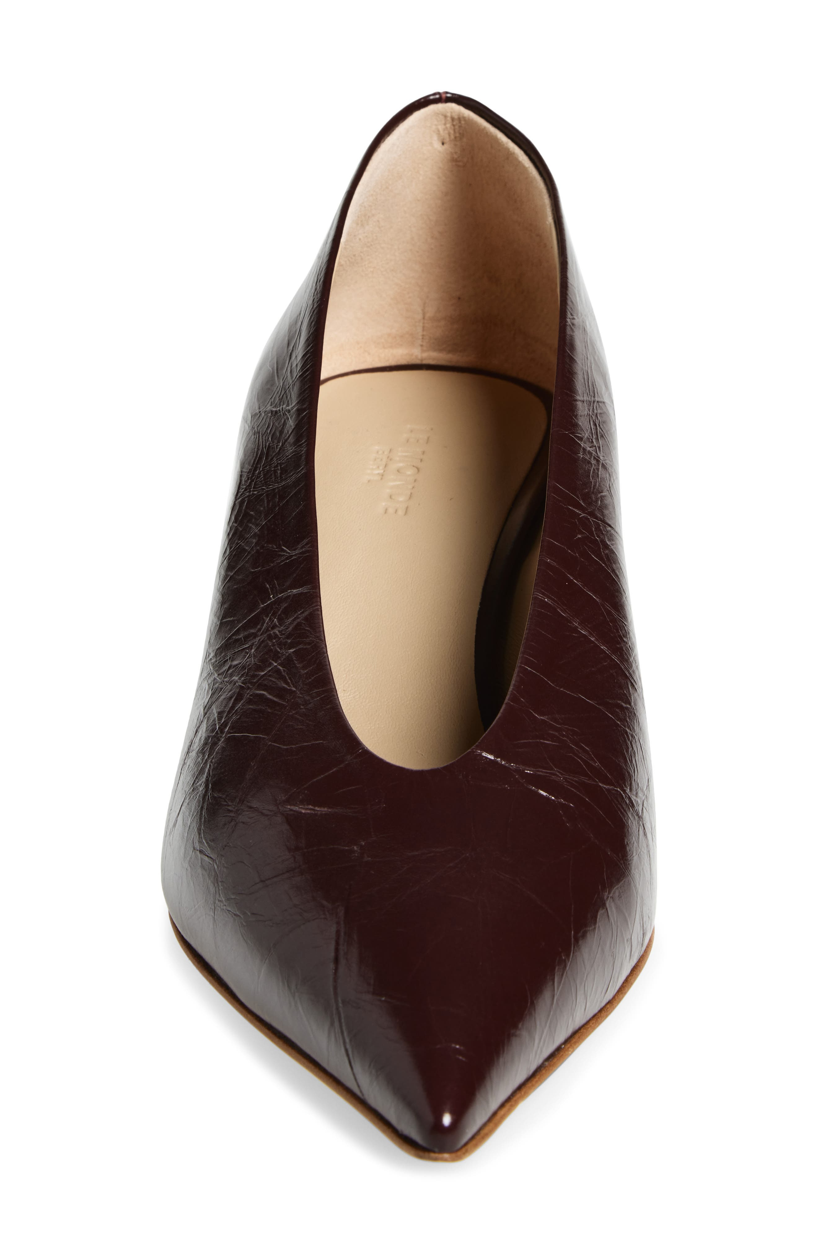 Le Monde Beryl Babouche Kitten Heel Pump in Aubergine at Nordstrom - 4