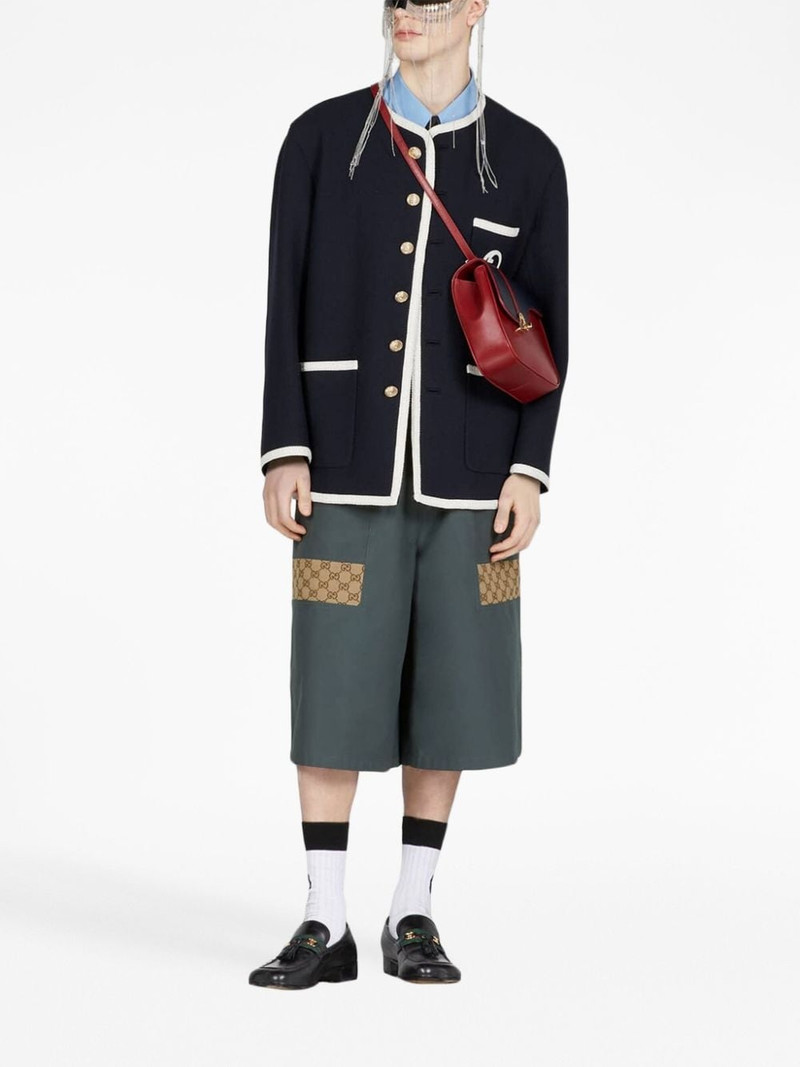 GUCCI Cotton canvas bermuda short with GG inserts outlook