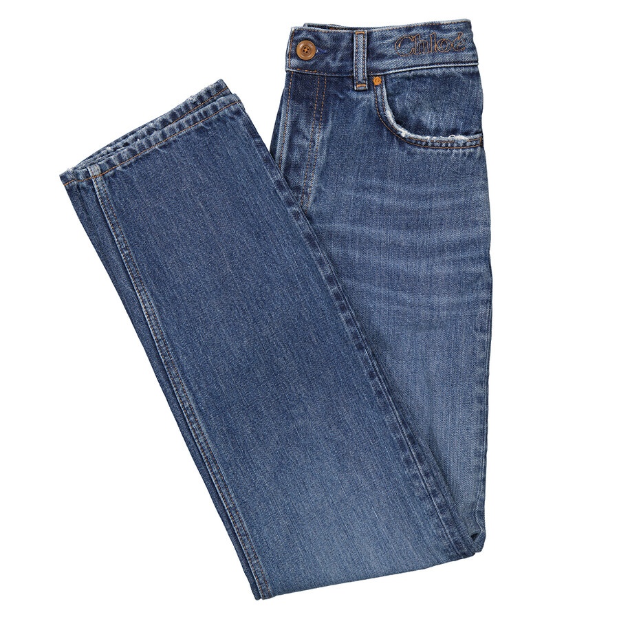 Chloe Ladies Slim Washed Denim Jeans, Waist Size 25" - 7
