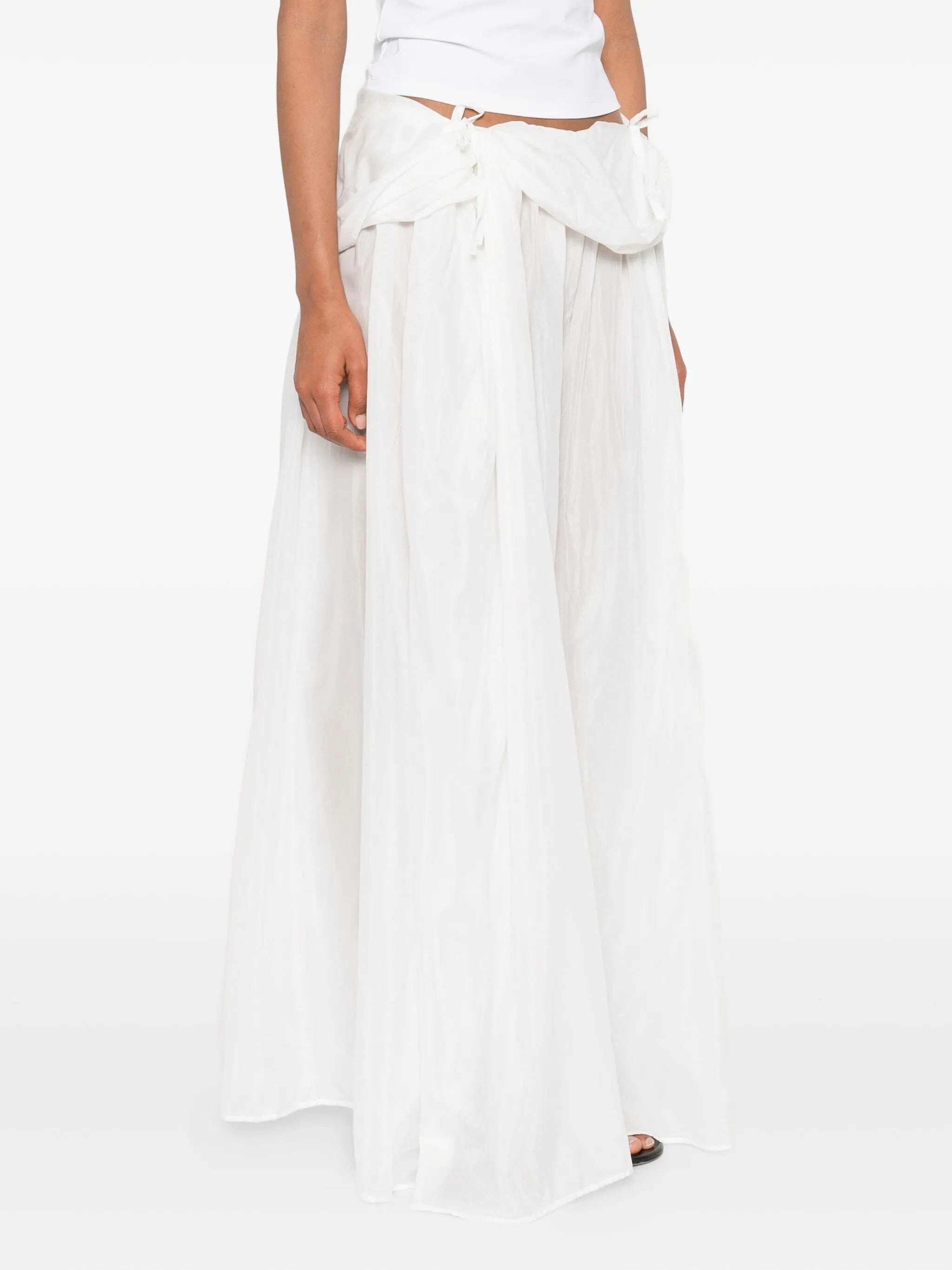 silk-voile pleated skirt - 3