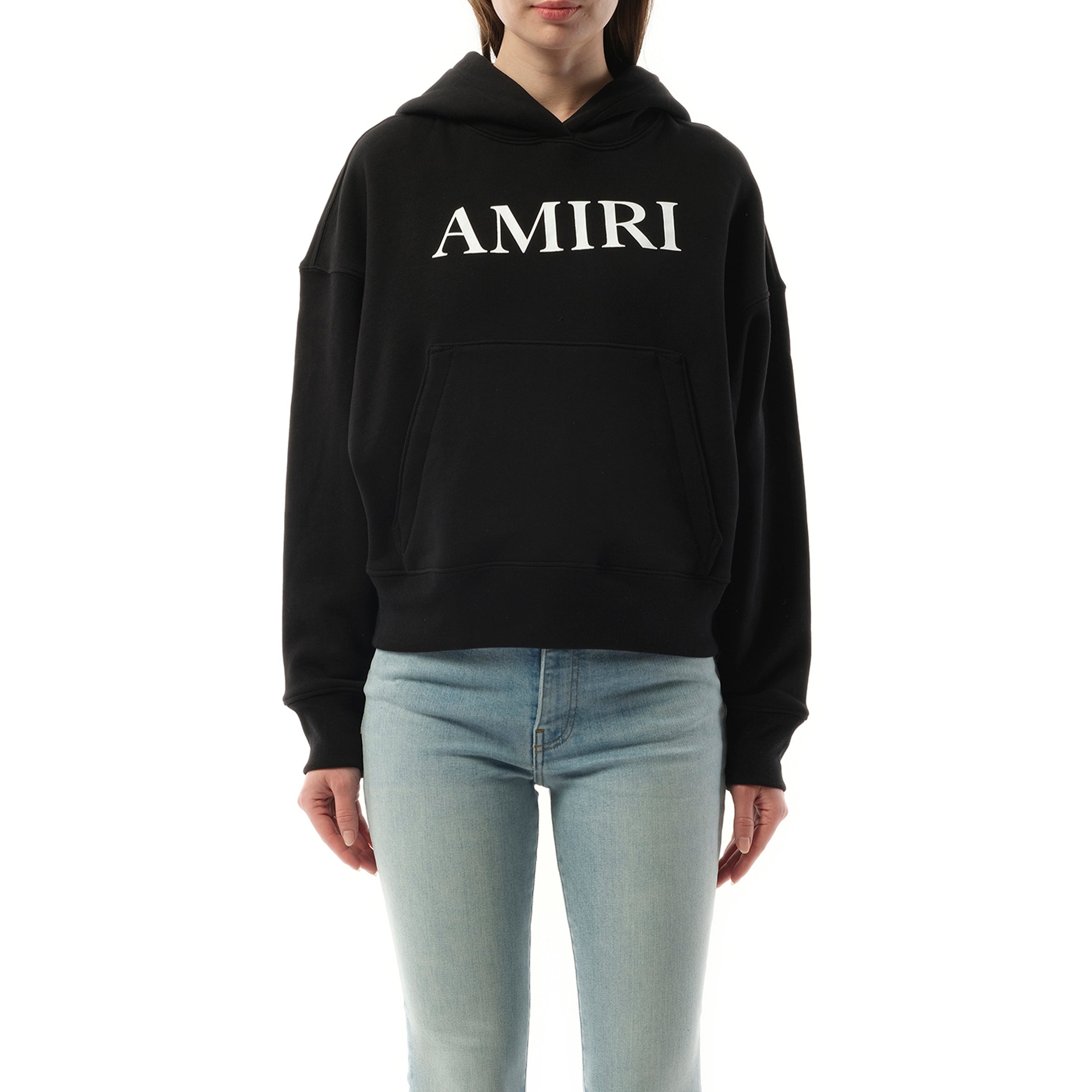 Amiri Core Logo Hoodie in Black/White - 1