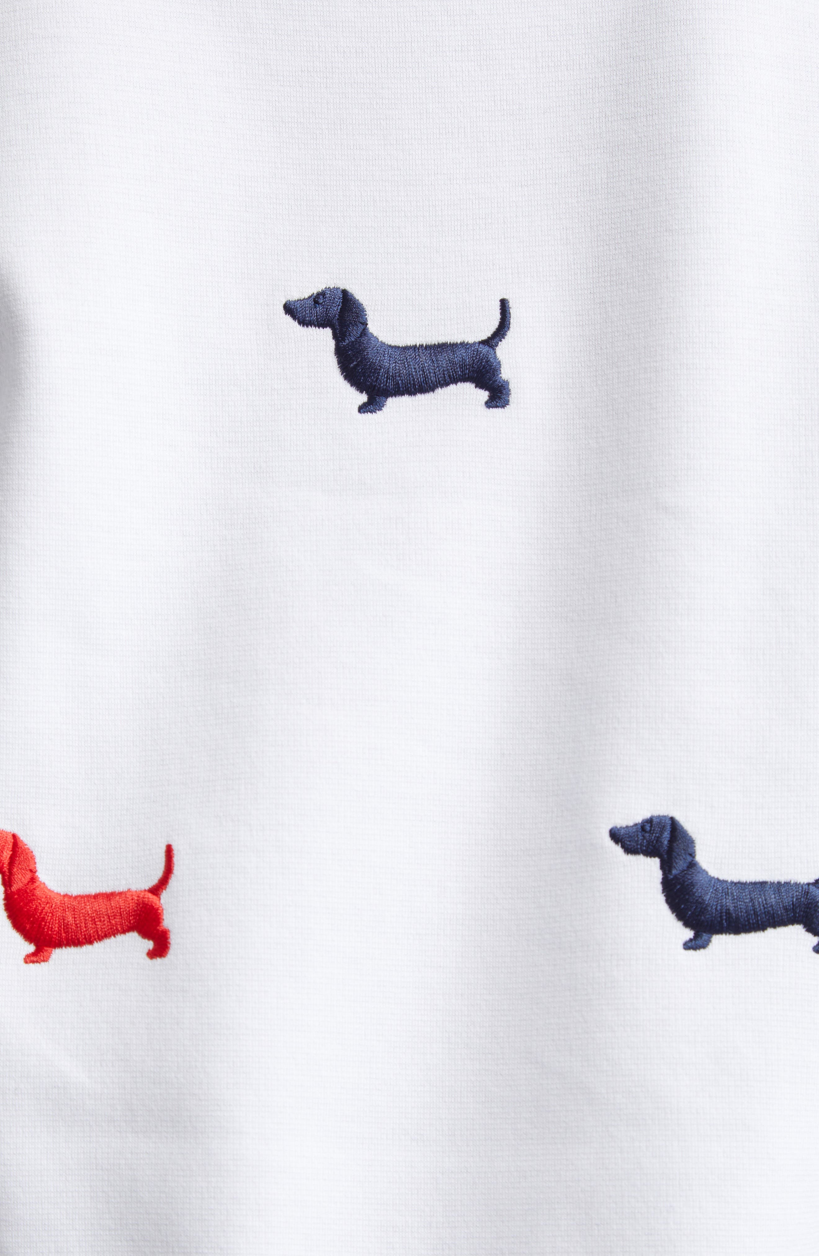 Thom Browne Hector Embroidered Cotton Sweater in White at Nordstrom - 7