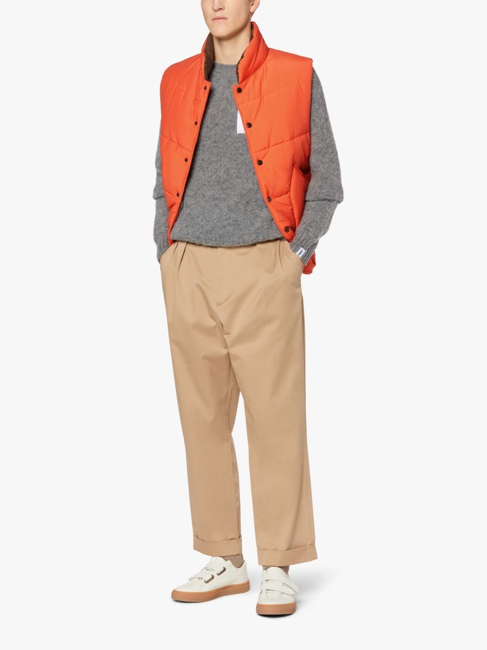 OSAKA ORANGE RAIN SYSTEM WOOL & NYLON BLEND GILET | GQF-304 - 4