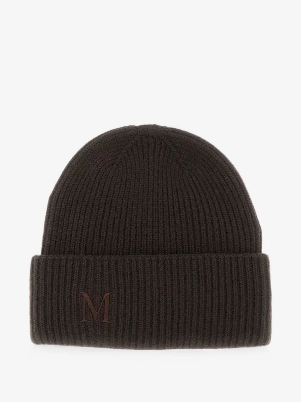 logo-embroidered ribbed-knit beanie hat - 1