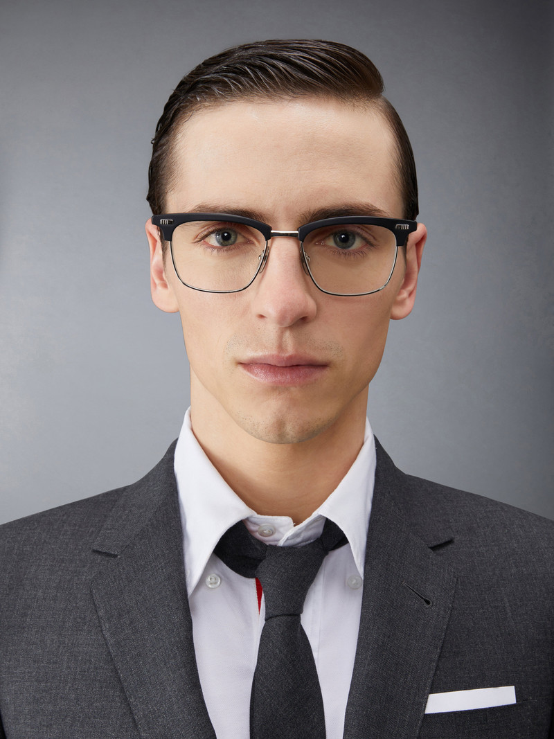 Thom Browne ACETATE AND TITANIUM RECTANGULAR EYEGLASSES outlook