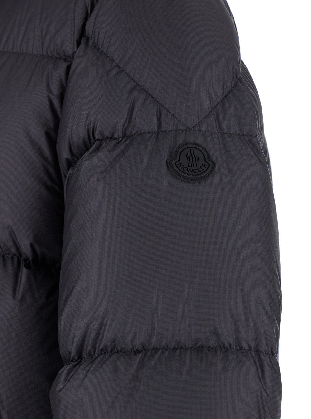 Moncler Men Long Black Down Jacket With Detachable Hood In Tech Fabric Man - 3