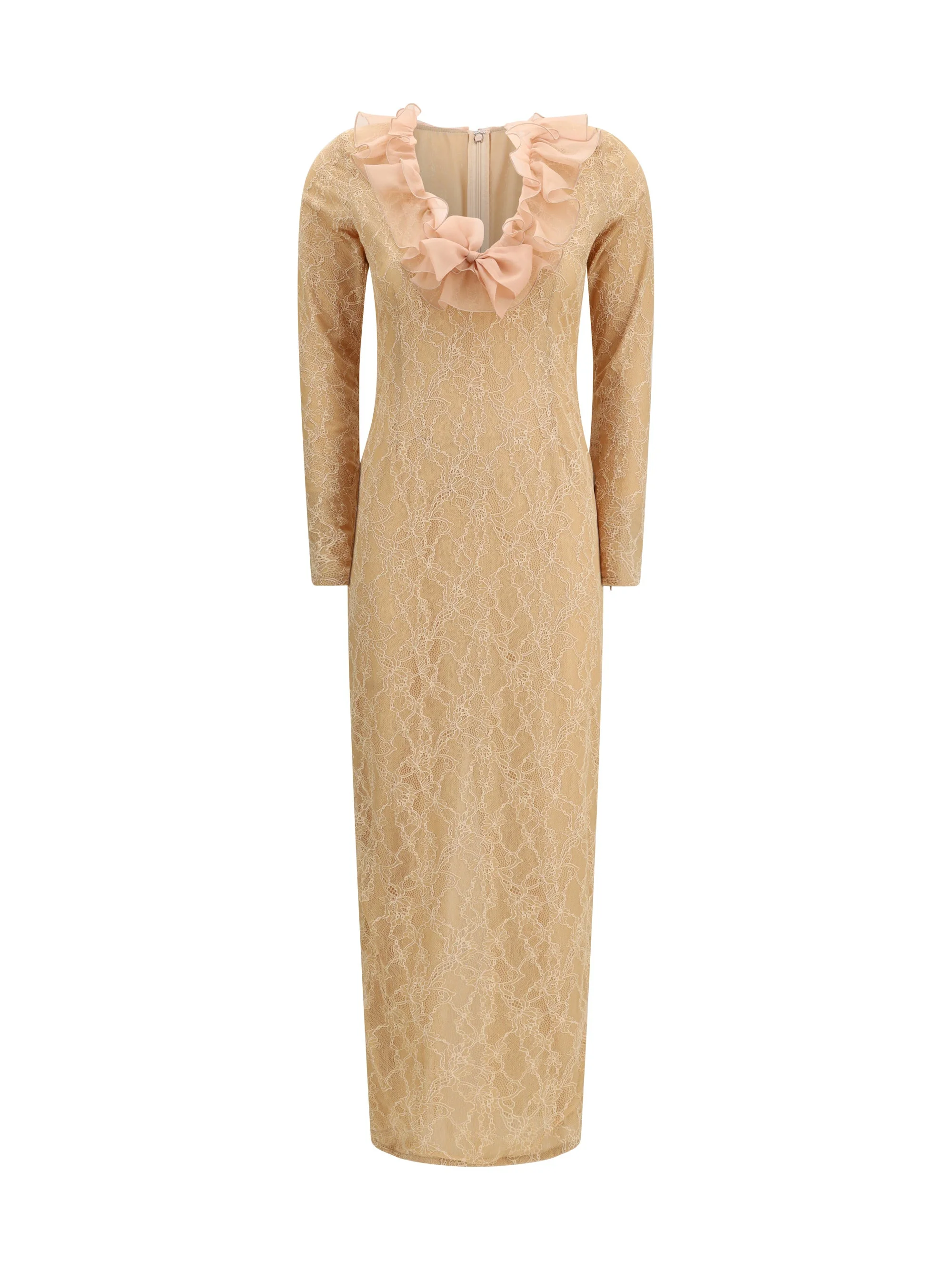 Alessandra Rich Stretch Lace Evening Dress - 1