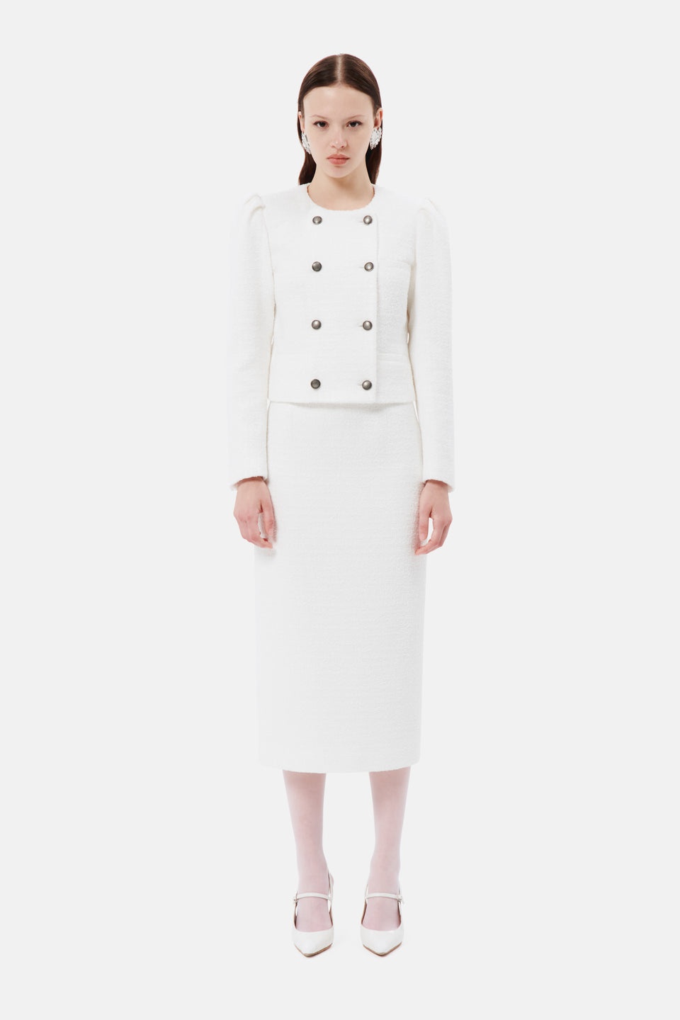 スカート Alessandra Rich Midi Tweed Boucle Skirt Alessandra Rich Checked Tweed Boucle Mini Skirt | Designer