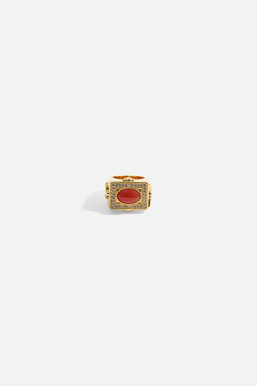 A SPANISH STATEMENT GEMSTONE RING GOLD - 1