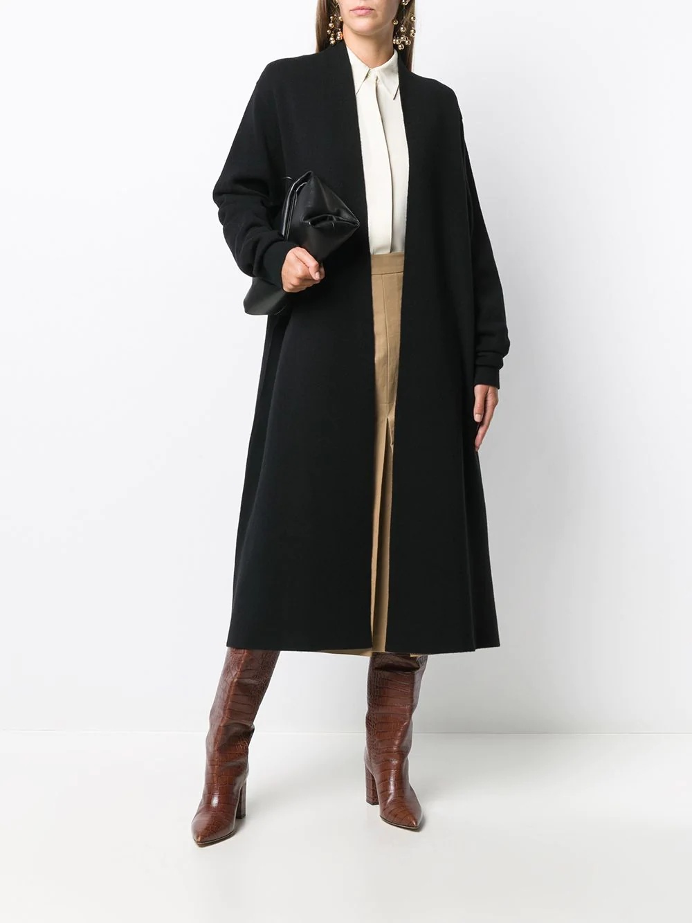 wrap long coat - 2