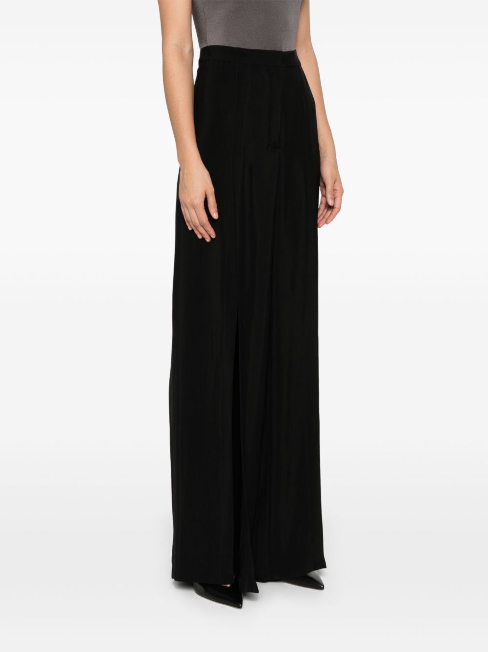 buckled wide-leg trousers - 3