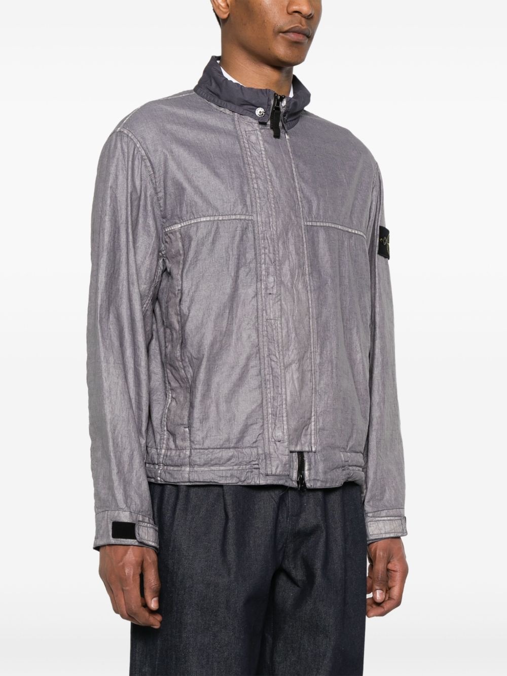 plated-ovd linen jacket - 3