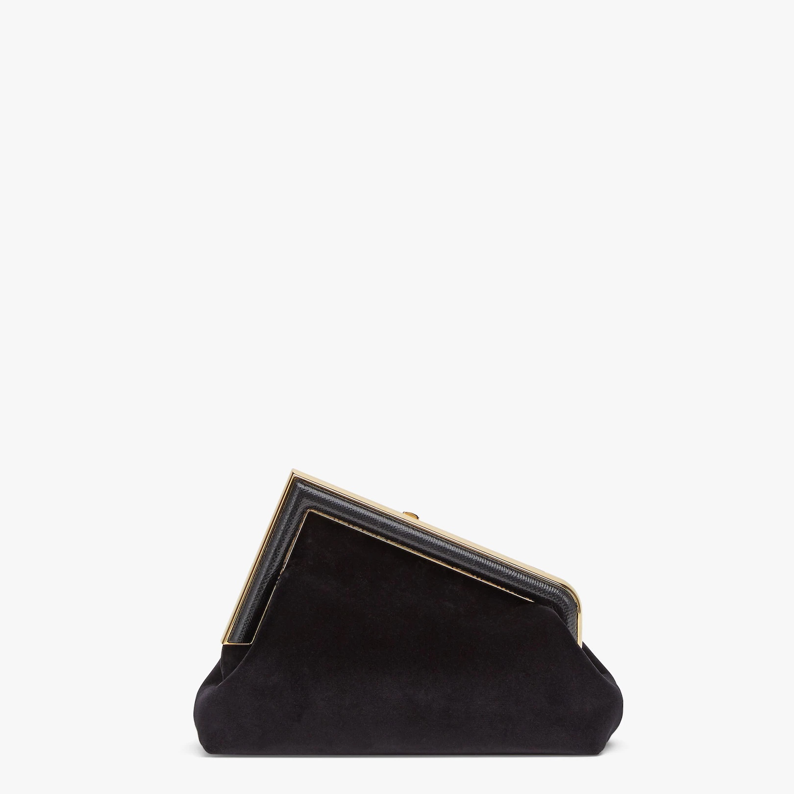 Black velvet bag with exotic details - 3
