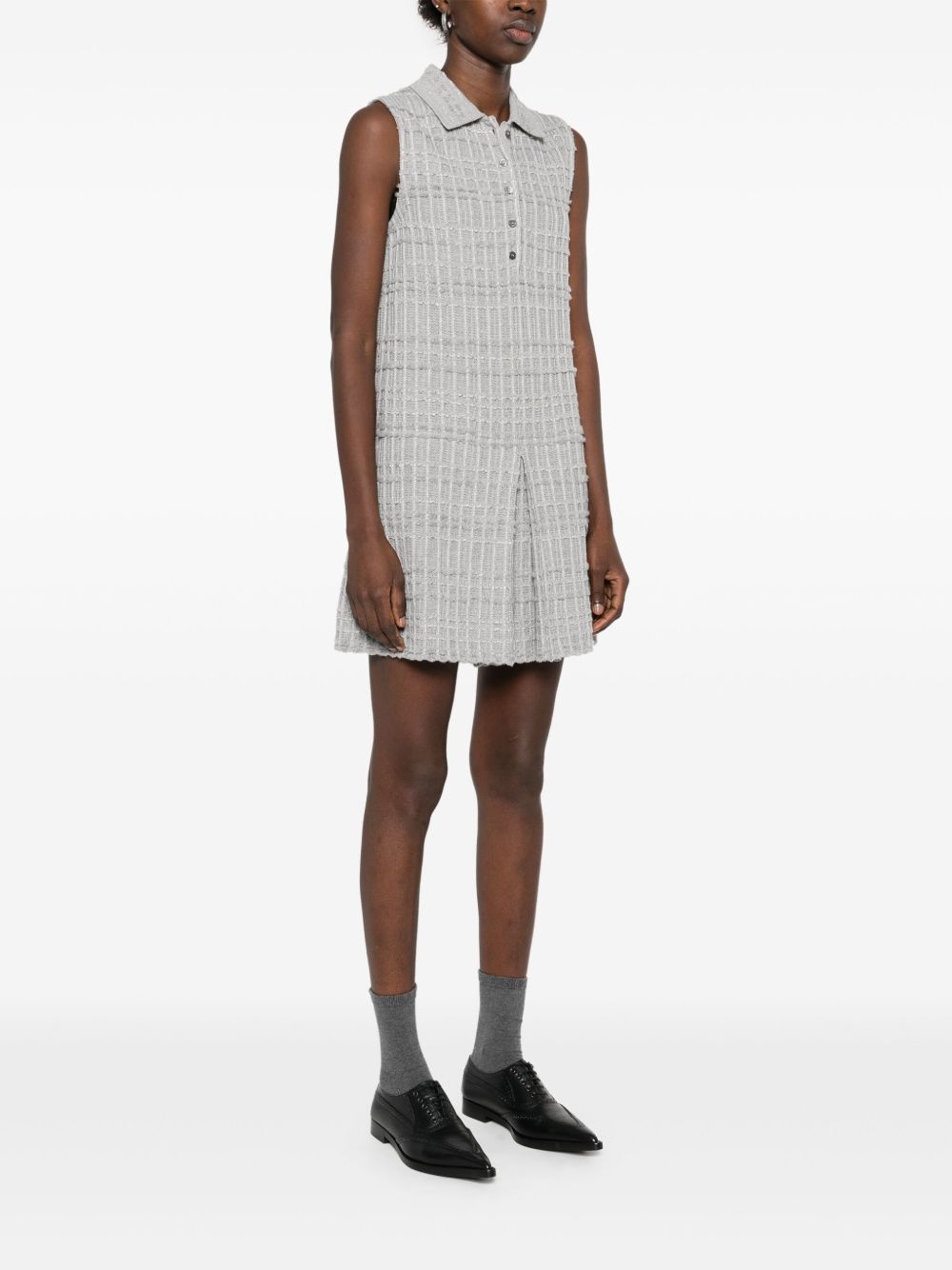 tweed jacquard mini dress - 3