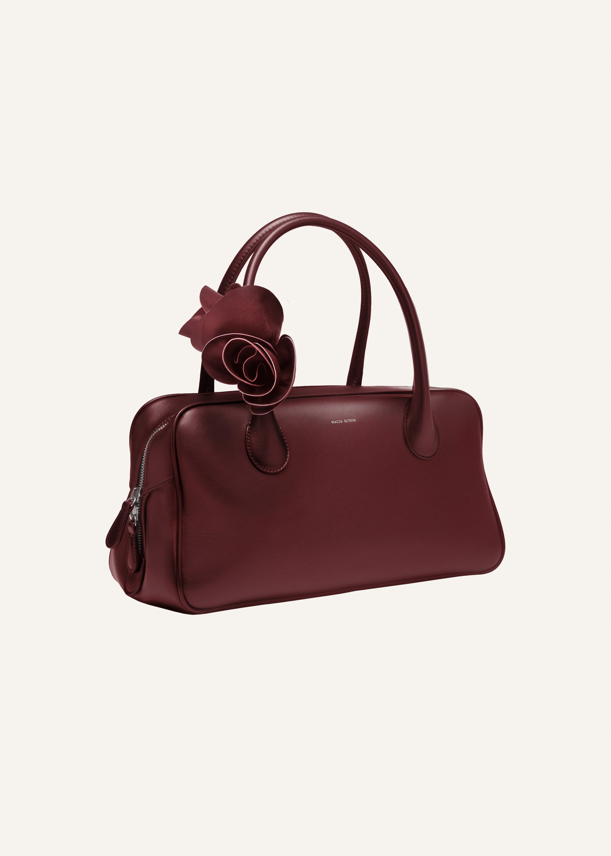 Brigitte bag in burgundy leather and silver - 2
