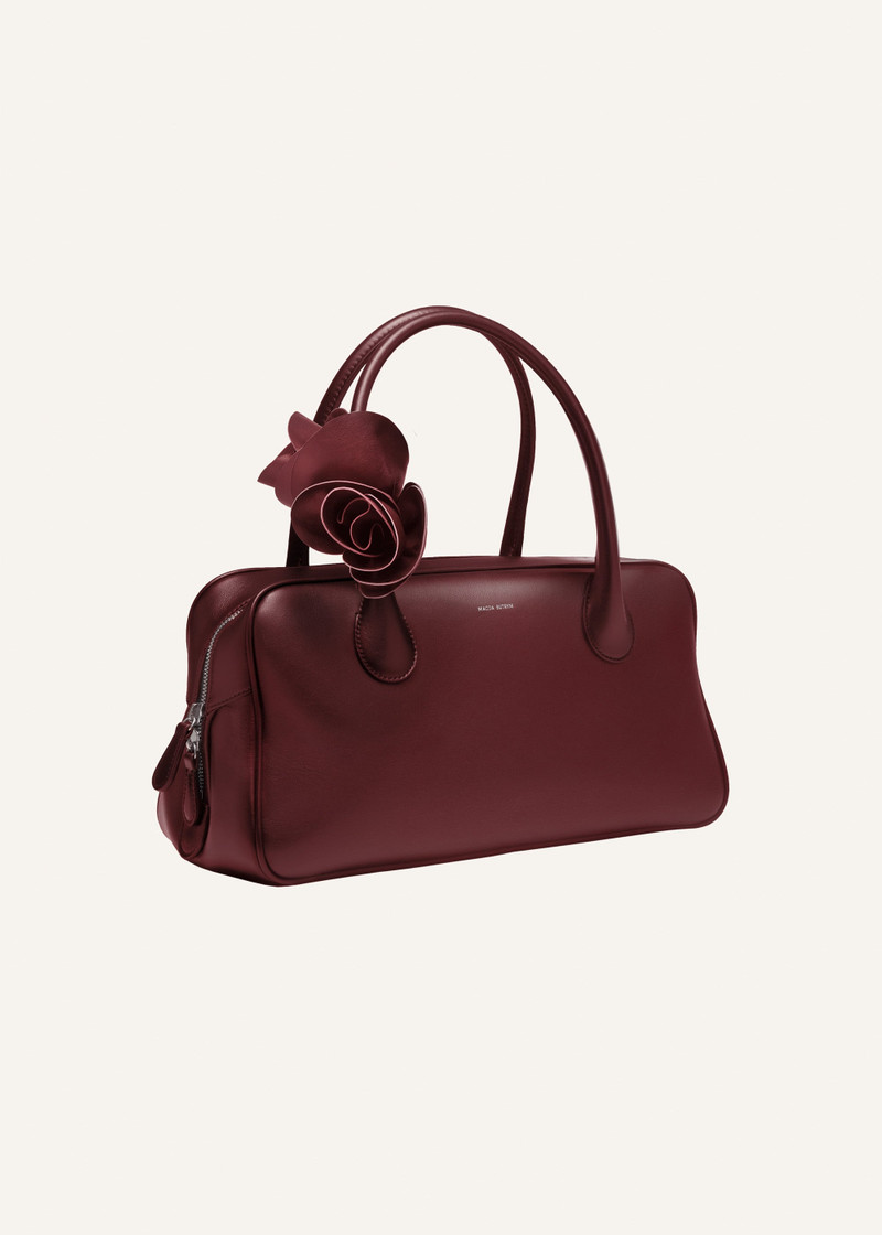 MAGDA BUTRYM Brigitte bag in burgundy leather and silver outlook